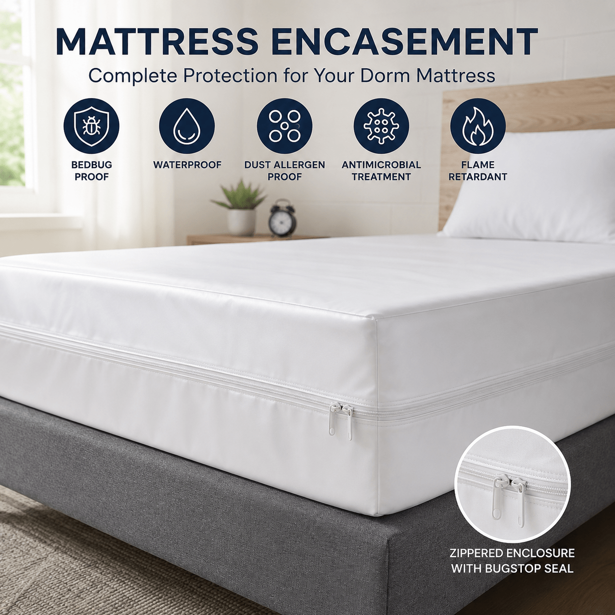 Mattress Encasement - My Dorm Store