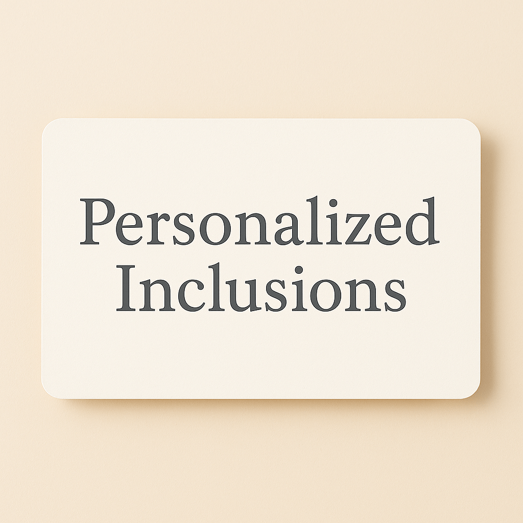 Personalized Inclusions - My Dorm Store