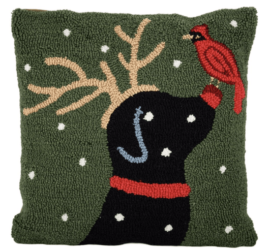 Reindeer & Cardinal Cushion - My Dorm Store